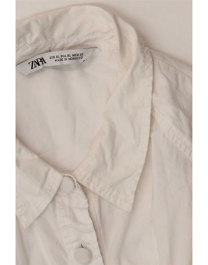 Blusa camisa feminina Zara UK 18 XL branca