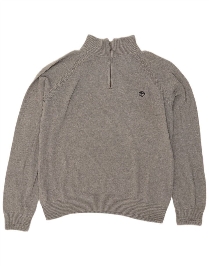 Suéter masculino TIMBERLAND Regular Fit com zíper e gola XL cinza