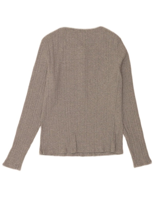 Levi's Womens Regular Top Manga Longa Reino Unido 14 Grande Cinza