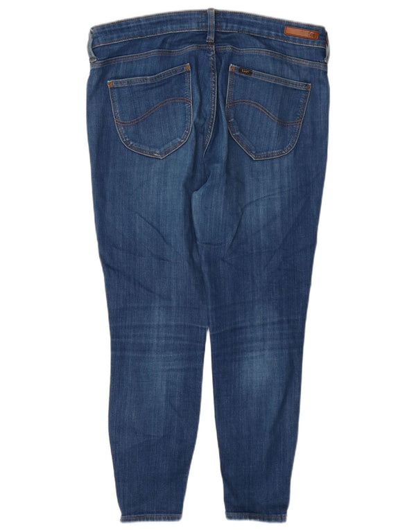 Lee Womens Scarlett Skinny Cropped Jeans W32 L25 Blue Cotton