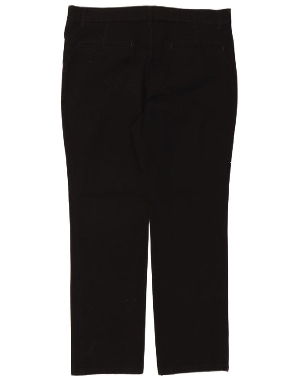 Calça feminina reta casual Marks & Spencer UK 18 XL W38 L30 preta