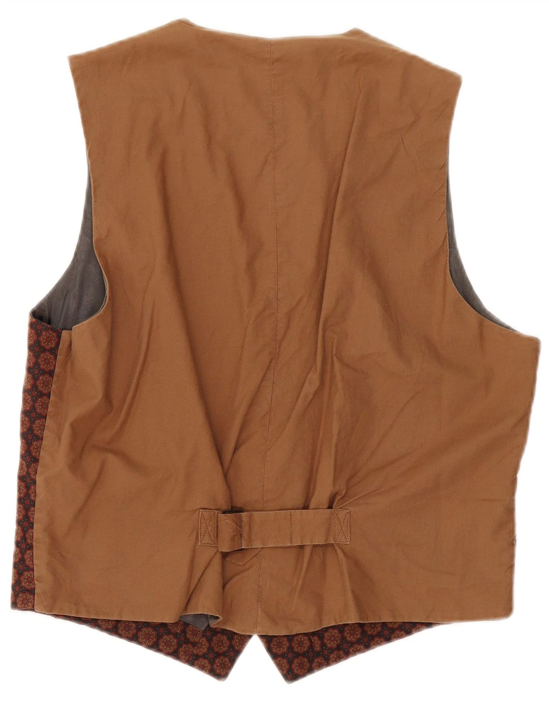 Colete masculino vintage IT 50 médio marrom floral