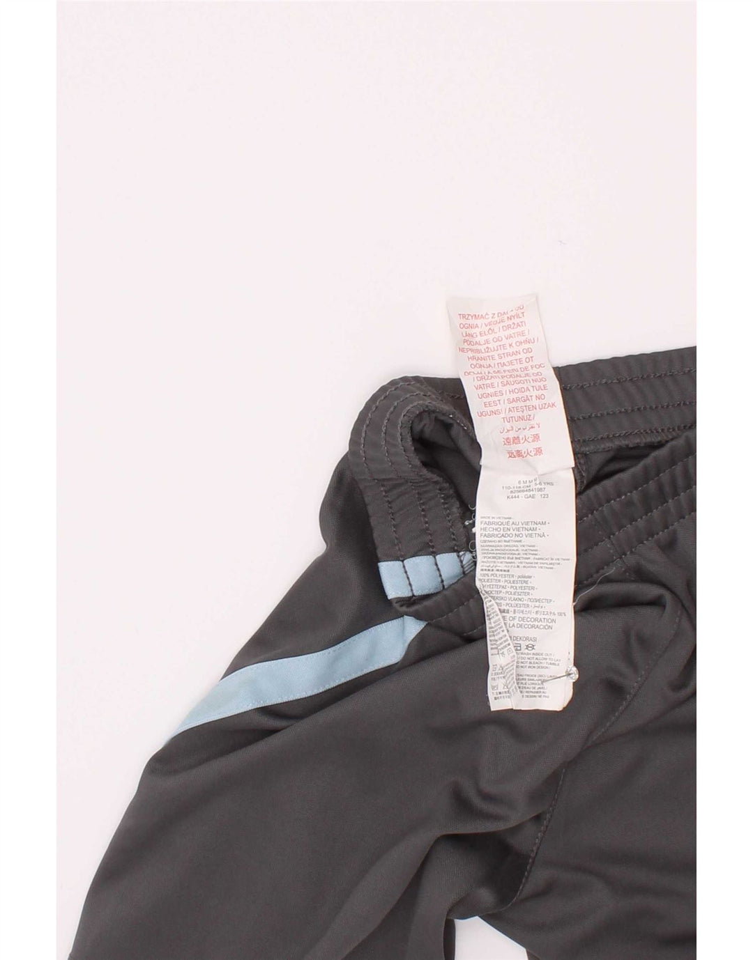 Shorts esportivos Nike Boys 5-6 anos cinza colorblock poliéster
