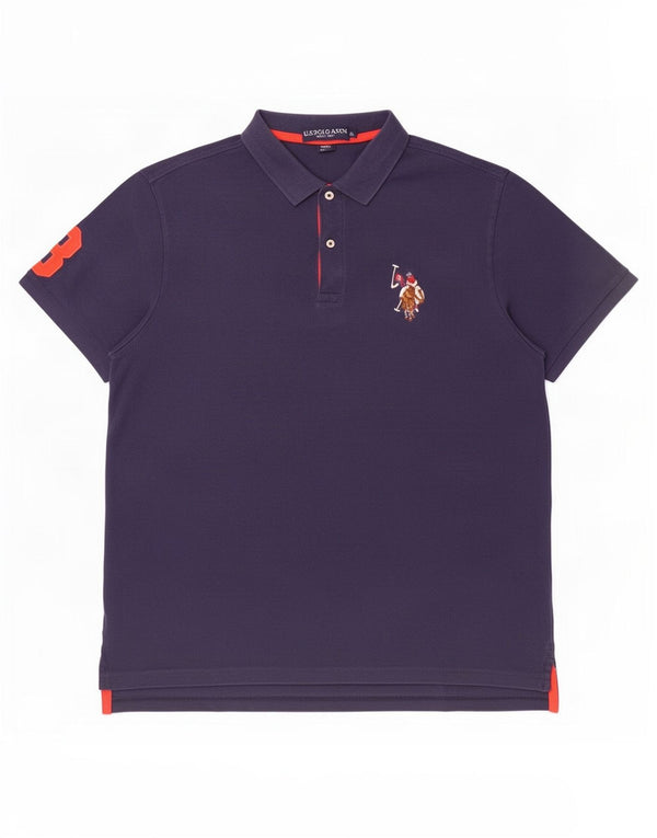 US Polo Assn. Camisa polo gráfica masculina XL algodão azul marinho