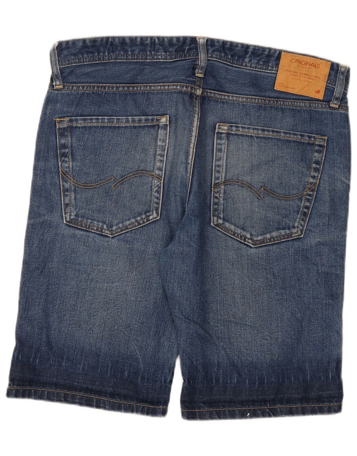 Shorts jeans masculino Jack & Jones grande W34 algodão azul
