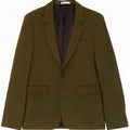 Jaqueta blazer masculina Zara com 2 botões EU 48 Viscose verde médio