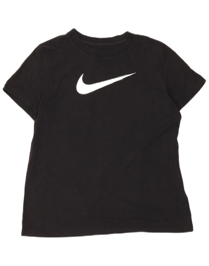 Camiseta Nike Feminina Dri Fit Graphic Top UK 14 Médio Algodão Preto