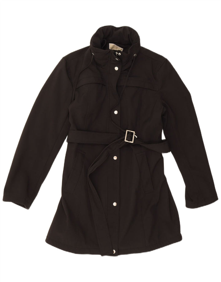 Sobretudo feminino Michael Kors UK 14 grande poliéster preto