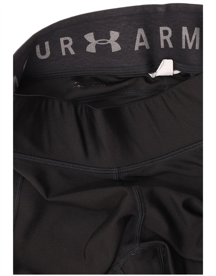 Under Armour Capri Leggings Femininas UK 10 Pequenas Pretas