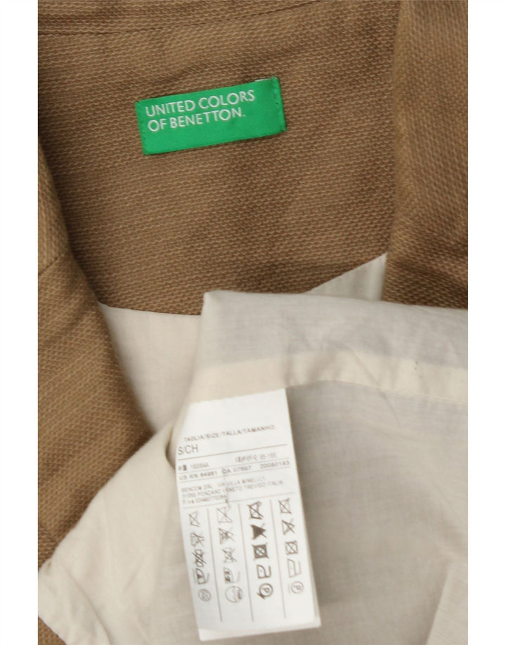 Sobretudo feminino oversized BENETTON UK 10 pequeno algodão bege