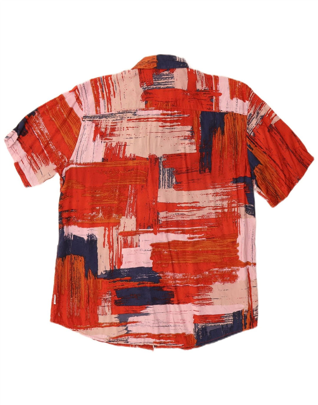 Camisa masculina Only & Sons manga curta regular fit média vermelha patchwork
