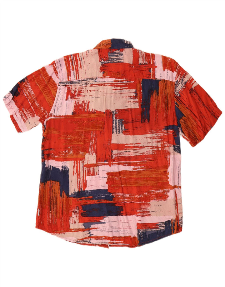 Camisa masculina Only & Sons manga curta regular fit média vermelha patchwork