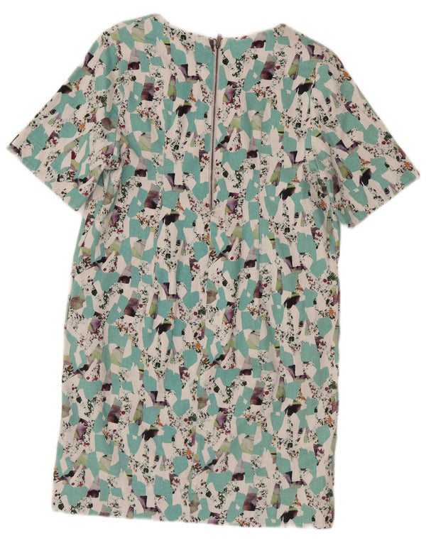 Cos Womens Regular Shift Dress EU 38 Médio Algodão Geométrico Multicolorido