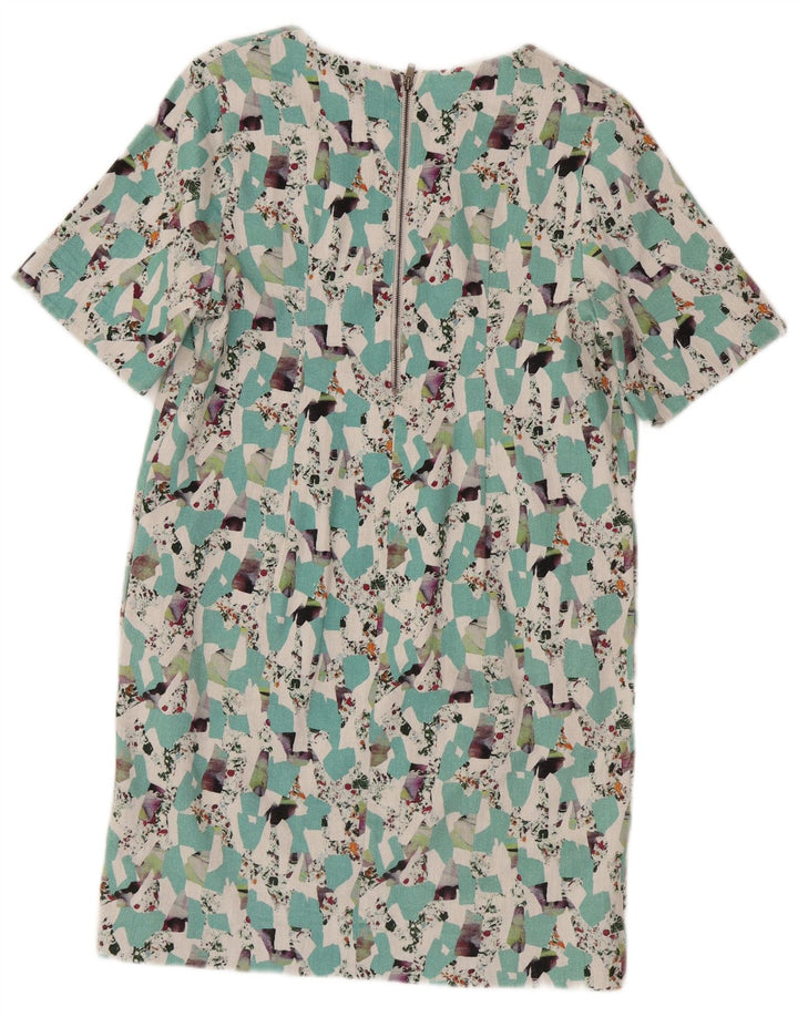 Cos Womens Regular Shift Dress EU 38 Médio Algodão Geométrico Multicolorido