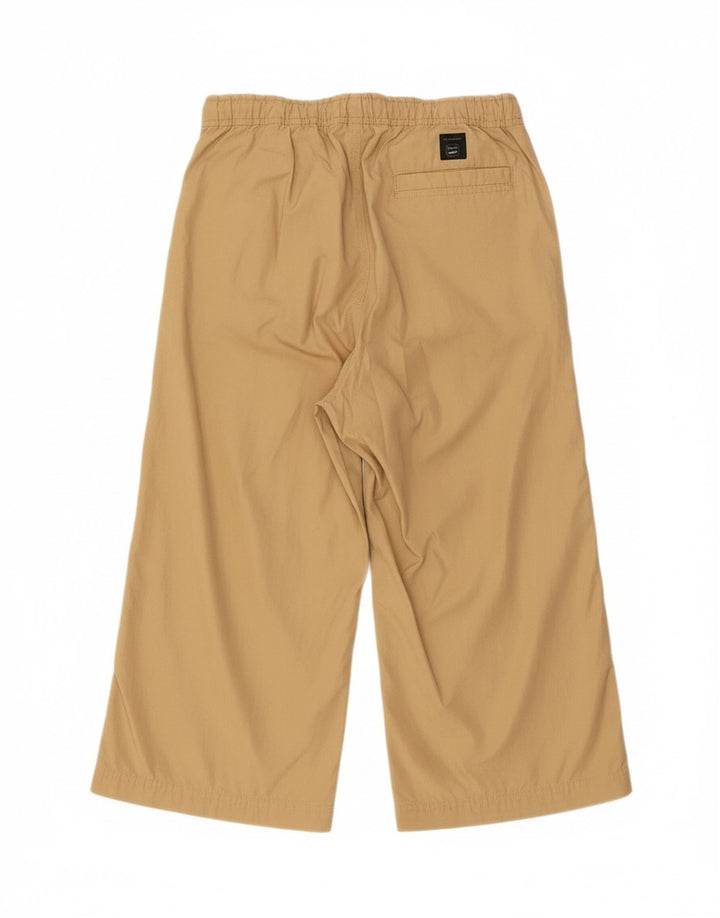 Calça capri feminina G-STAR reta média W29 L20 algodão bege