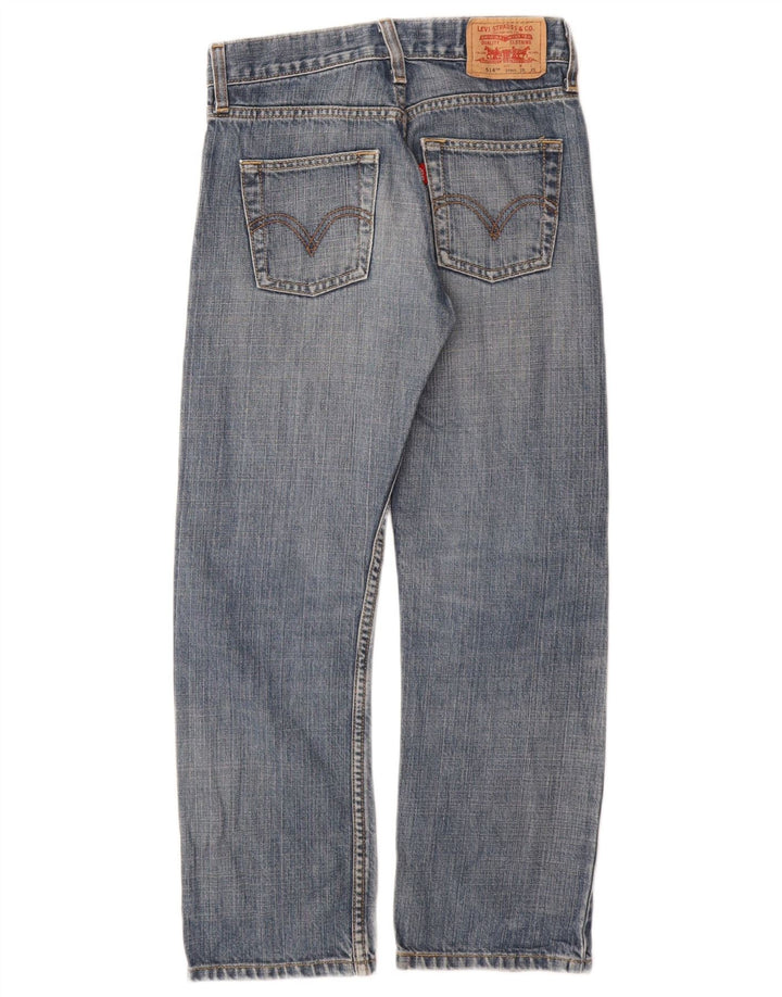 LEVI'S Boys 514 Slim Straight Jeans 9-10 Anos W25 L25 Azul Algodão
