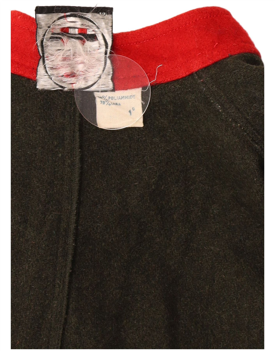 Casaco feminino vintage de lã cáqui tamanho único