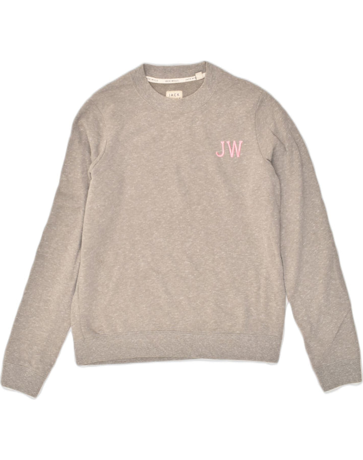JACK WILLS Womens Sweatshirt Jumper UK 12 Medium Grey Cotton | Vintage Jack Wills | Thrift | Second-Hand Jack Wills | Used Clothing | Messina Hembry 
