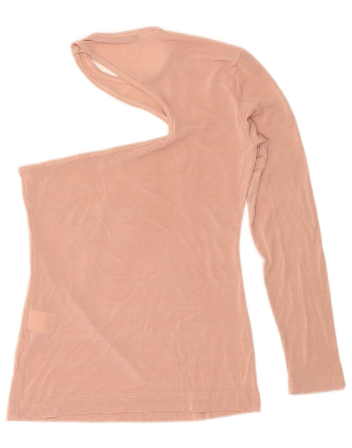 Dolce & Gabbana Top feminino de um ombro IT 42 viscose rosa médio