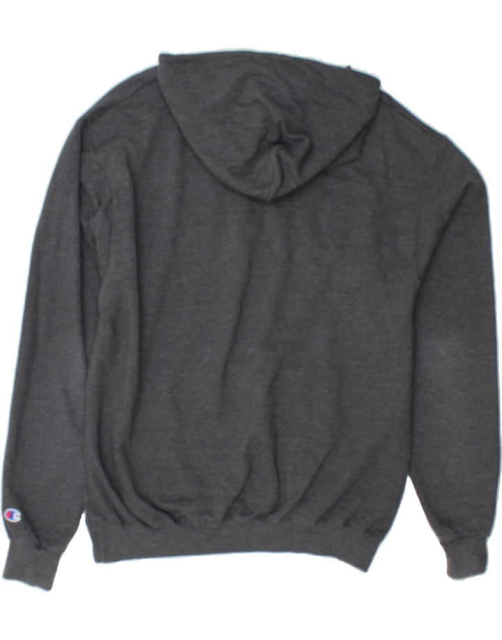 CHAMPION Mens Graphic Hoodie Jumper Large Grey Cotton Vintage Champion and Second-Hand Champion from Messina Hembry 