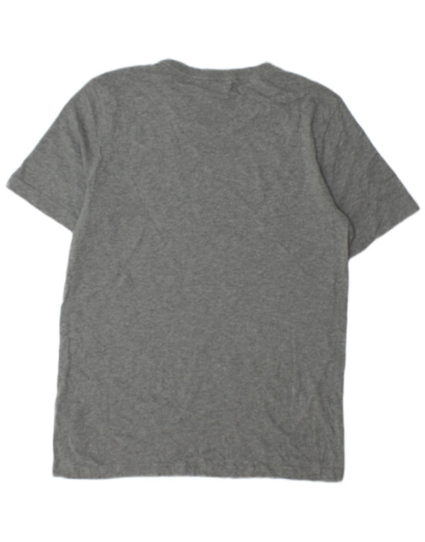 Camiseta masculina Puma Graphic Top cinza médio algodão manchado