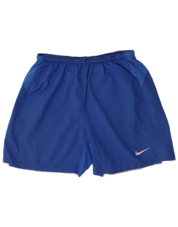 Shorts esportivos masculinos Nike grande poliéster azul