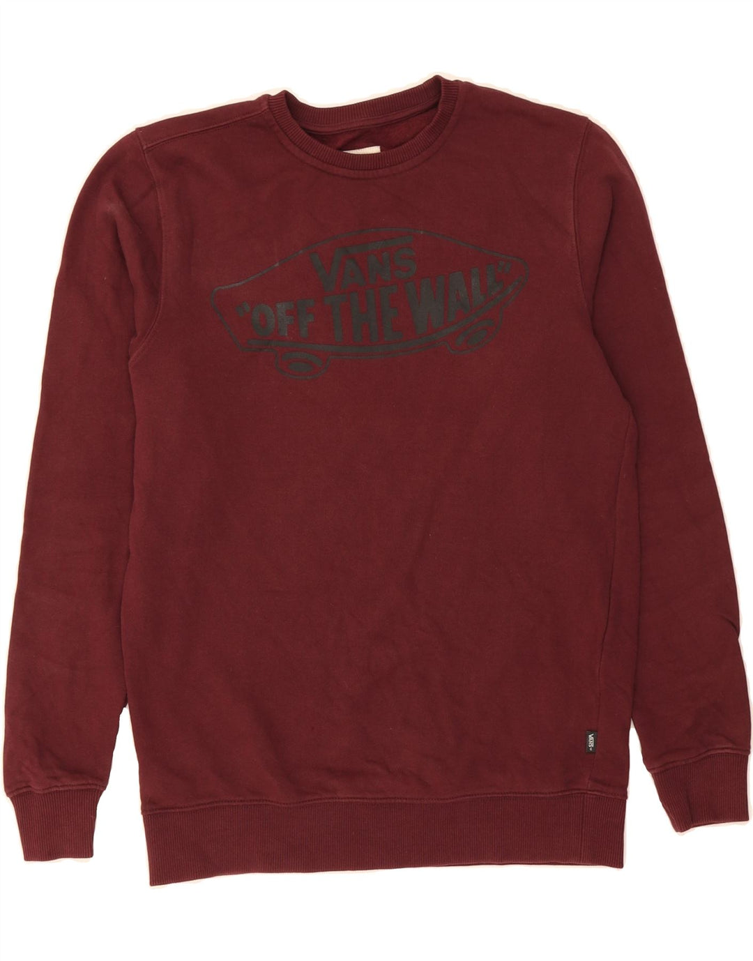 VANS Mens Graphic Sweatshirt Jumper XS Burgundy Cotton Vintage Vans and Second-Hand Vans from Messina Hembry 
