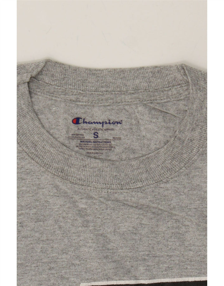 CHAMPION Mens Graphic Top Long Sleeve Small Grey Cotton Vintage Champion and Second-Hand Champion from Messina Hembry 