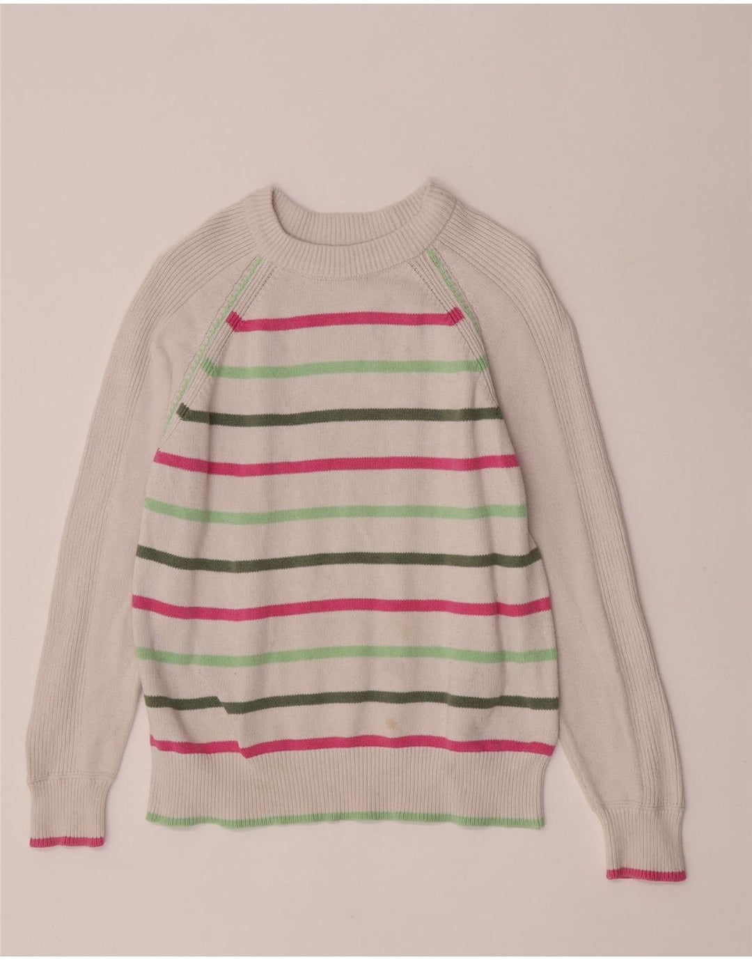 Suéter feminino Marks & Spencer com gola canoa Reino Unido 10 pequeno off white