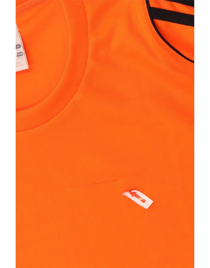 Adidas Mens Climalite Camiseta Top Médio Laranja Poliéster