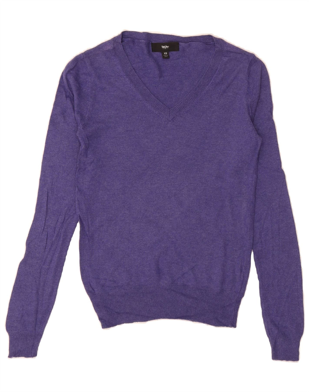 MOSSIMO Womens V-Neck Jumper Sweater UK 6 XS Purple Nylon Vintage Mossimo and Second-Hand Mossimo from Messina Hembry 