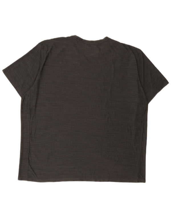 Camiseta masculina Nike Dri Fit Top 2XL poliéster manchado cinza