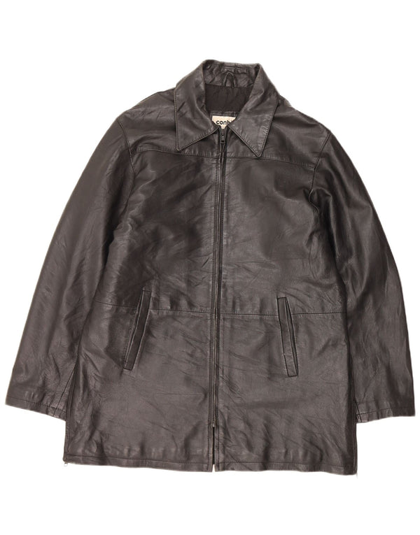 Jaqueta de couro masculina CONBIPEL IT 44 XS couro preto
