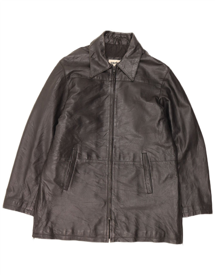 Jaqueta de couro masculina CONBIPEL IT 44 XS couro preto