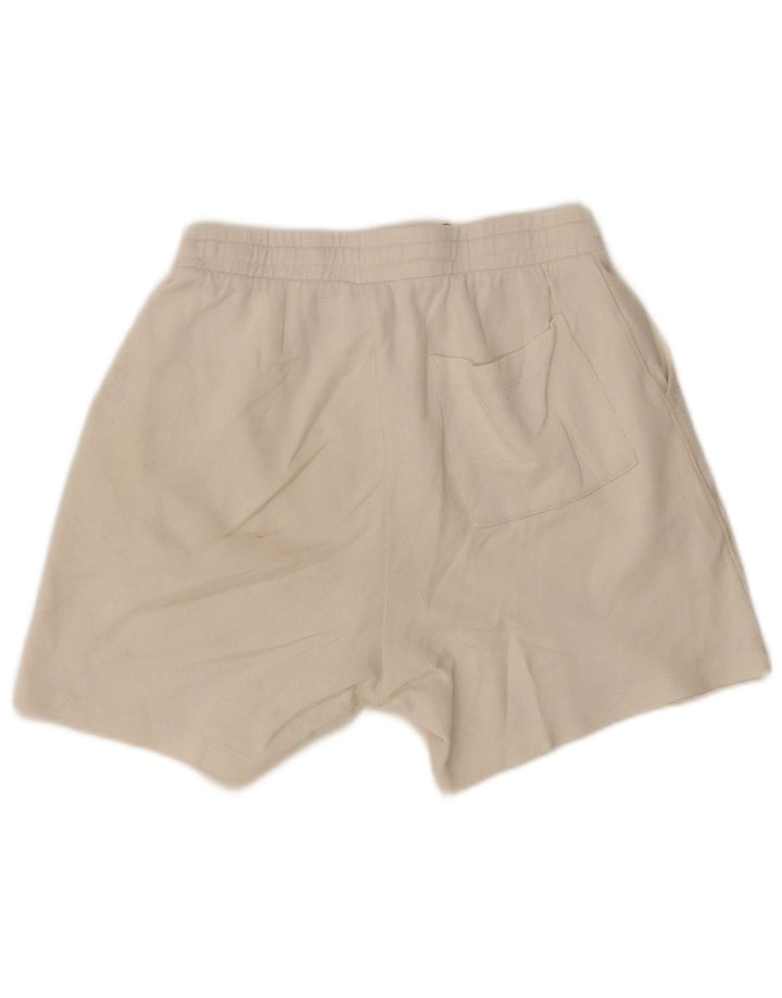 Zara Mens Sport Shorts Pequeno Algodão Branco