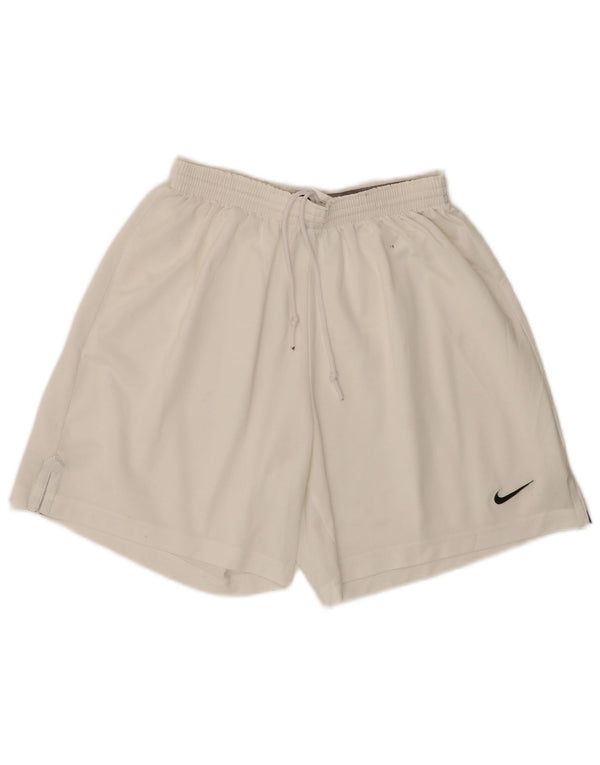 Shorts esportivos masculinos Nike UK 42/44 grande poliéster branco