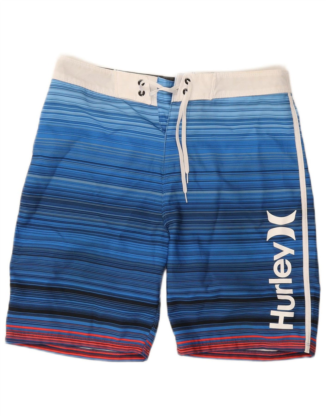 Shorts de natação masculino Hurley gráfico médio azul risca de giz poliéster
