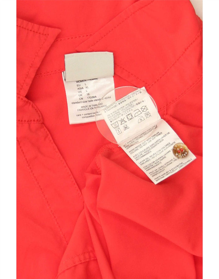 Vestido feminino Jack Wolfskin sem mangas com bainha UK 16 grande poliéster vermelho