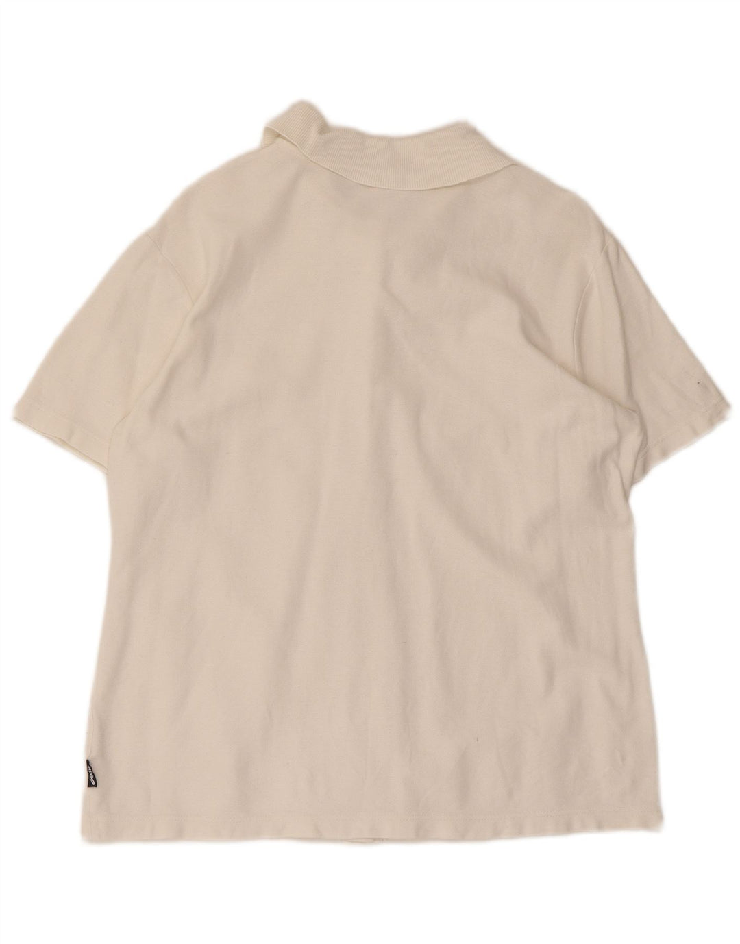 Camisa feminina de manga curta Asics UK 16 grande algodão branco
