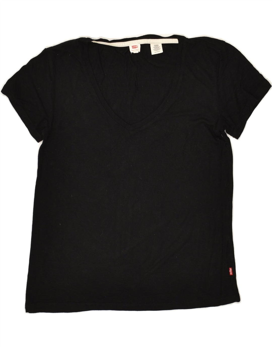 LEVI'S Womens T-Shirt Top UK 6 XS Black Cotton | Vintage Levi's | Thrift | Second-Hand Levi's | Used Clothing | Messina Hembry 