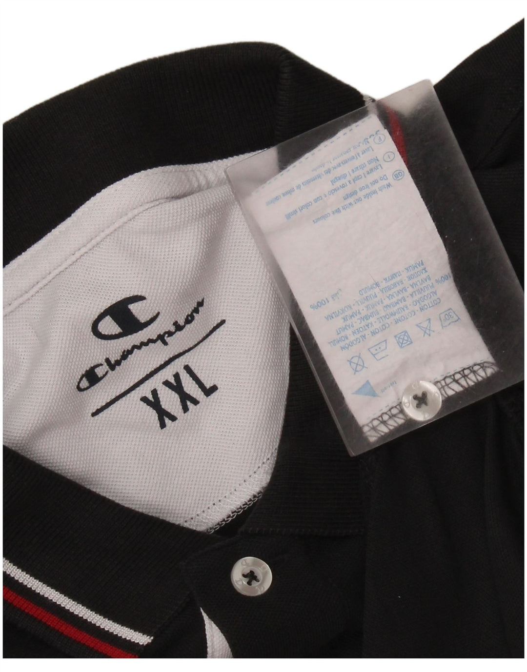 Camisa polo masculina Champion 2XL algodão preto