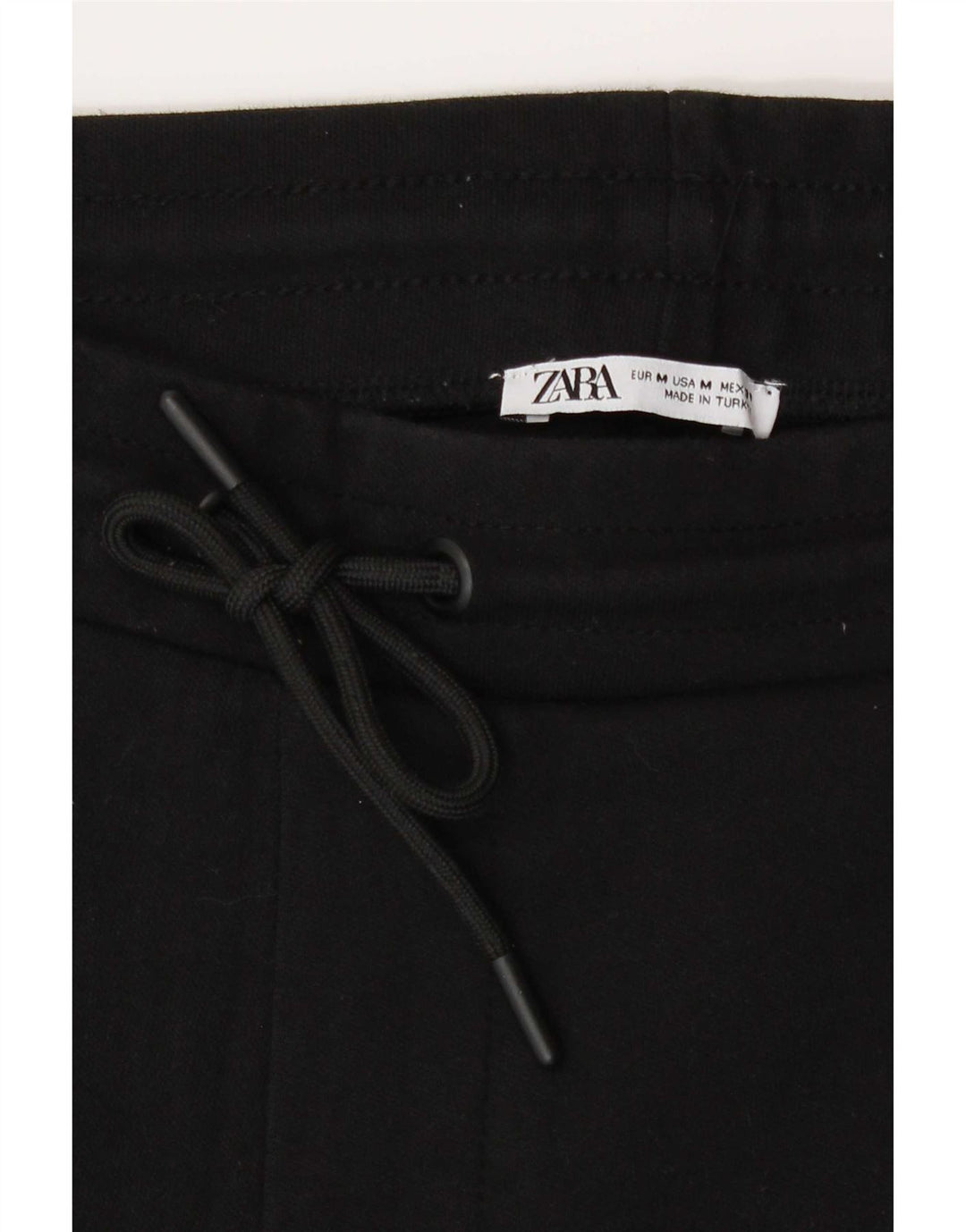Zara Mens Sport Shorts Médio Algodão Preto