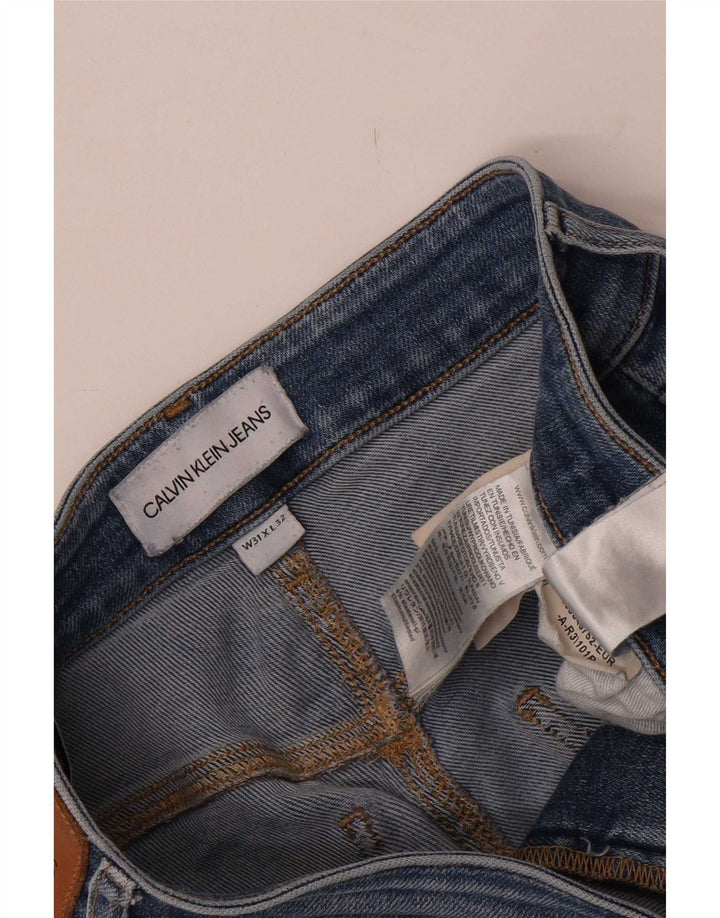Calvin Klein Masculino Slim Jeans W31 L32 Azul Algodão