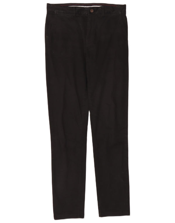 Crew Clothing Mens Slim Fit Chino Calças W34 L34 Algodão Preto