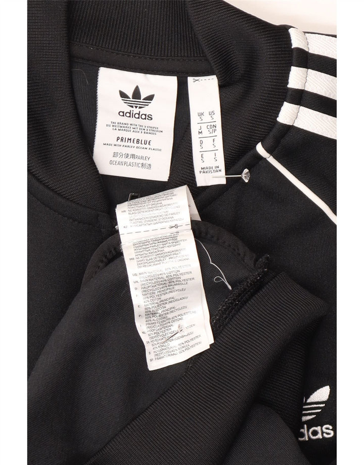 Adidas Mens Regular Fit Tracksuit Top Jacket Pequeno Poliéster Preto