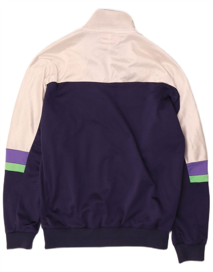 Asics Womens Full Tracksuit IT 46 Grande Azul Marinho Colourblock Poliamida