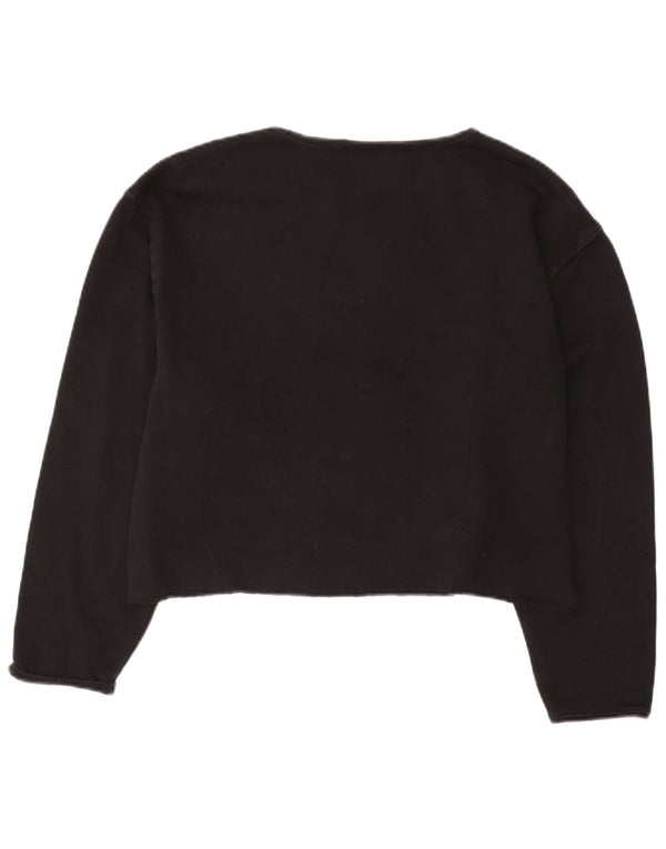 Fila Womens Crop Graphic Moletom Jumper Reino Unido 16 Grande Preto