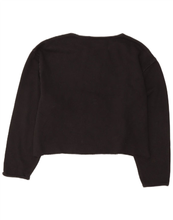 Fila Womens Crop Graphic Moletom Jumper Reino Unido 16 Grande Preto