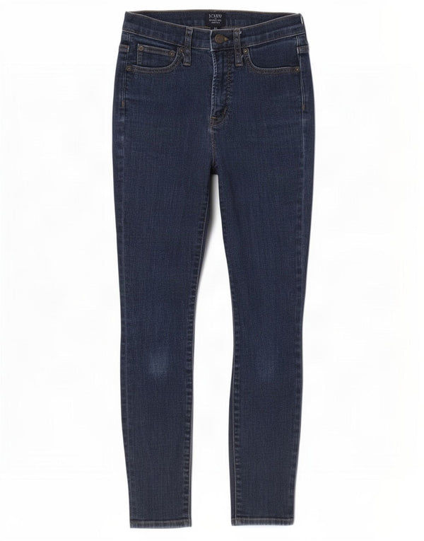 J. Crew Jeans skinny feminino de cintura alta W26 L26 algodão azul marinho