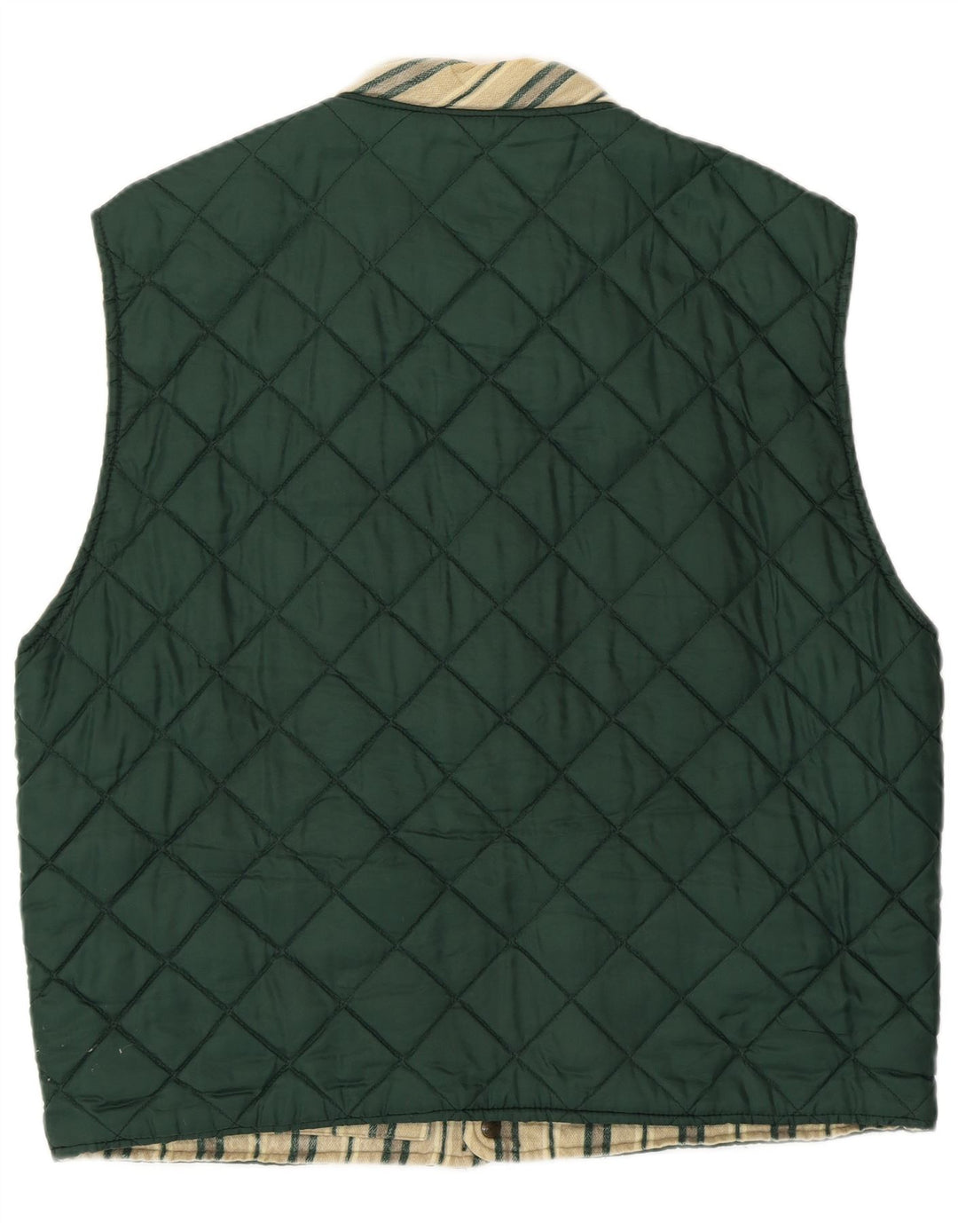 Colete acolchoado reversível masculino criativo UK 40 verde grande